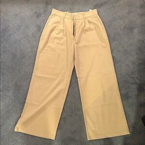 Abercrombie & Fitch Tan Wide-Leg Trousers